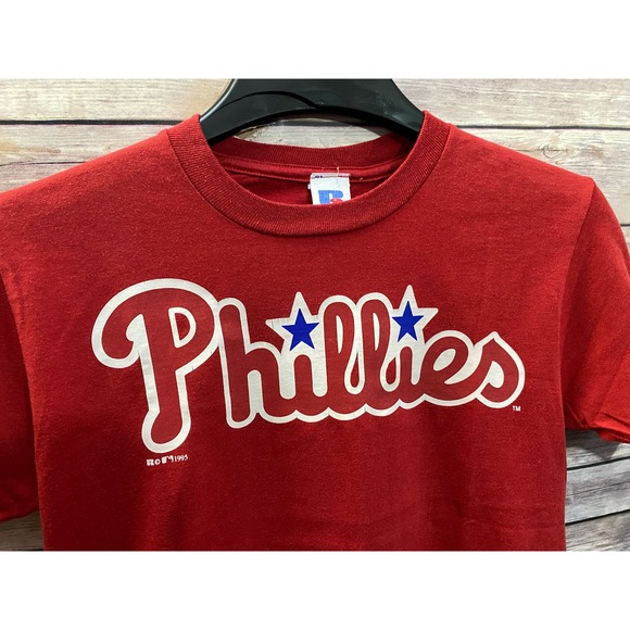 Vintage 1995 Philadelphia Phillies Russell Athletic T Shirt Youth Size Large - Picture 7 of 8